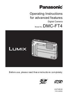 Panasonic Lumix FT4 manual. Camera Instructions.